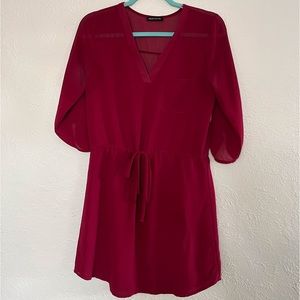 Jella Couture Maroon Dress